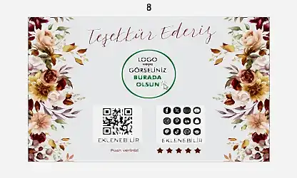 Teşekkür Kartı - Hazır Modeller