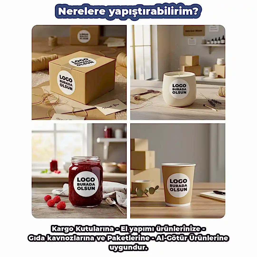 Sticker & Etiket | Yuvarlak · Kuşe Kağıt · Özelleştirilebilir